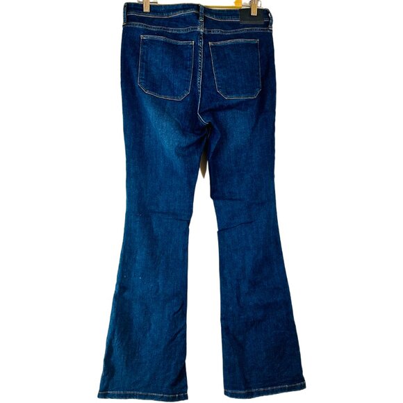 H&M Navy Flared Jeans - Size 10 - Picture 3 of 5